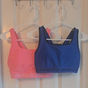 Under Armour Vibrant Pink and Bold Blue Sports Bras